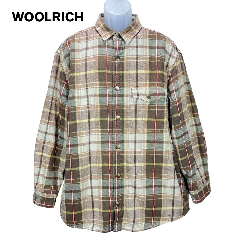 Woolrich | Men’s XL | Vintage British‎ Tan Plaid Fleece Lined Jacket